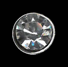 CRYSTAL BUTTON - SIZE 7 - CRYSTAL